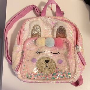 Pink and Gold Sequin Kids Backpack
